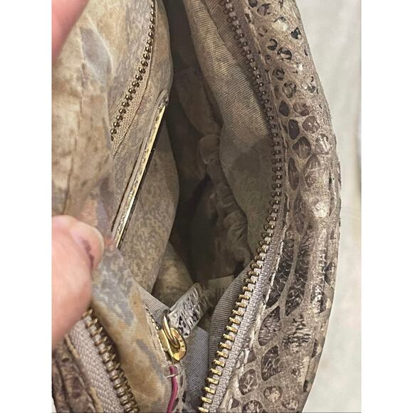 Elliott Lucca snakeskin print leather purse with chain - Picture 7 of 13